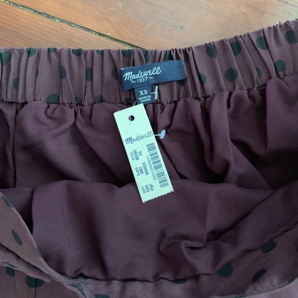 MADEWELL Maroon + Black Polka Dot Skirt - Picture 3 of 3